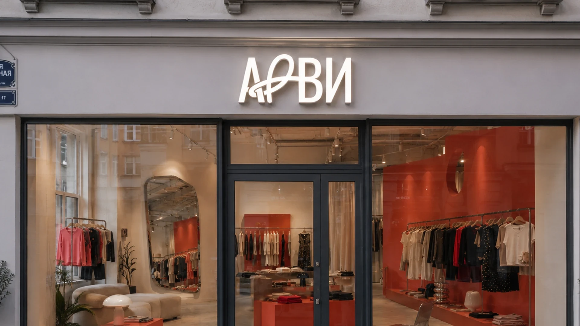 ARWE fashion showroom storefront